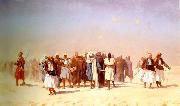 Jean-Leon Gerome Egyptian Recruits Crossing the Desert oil painting reproduction